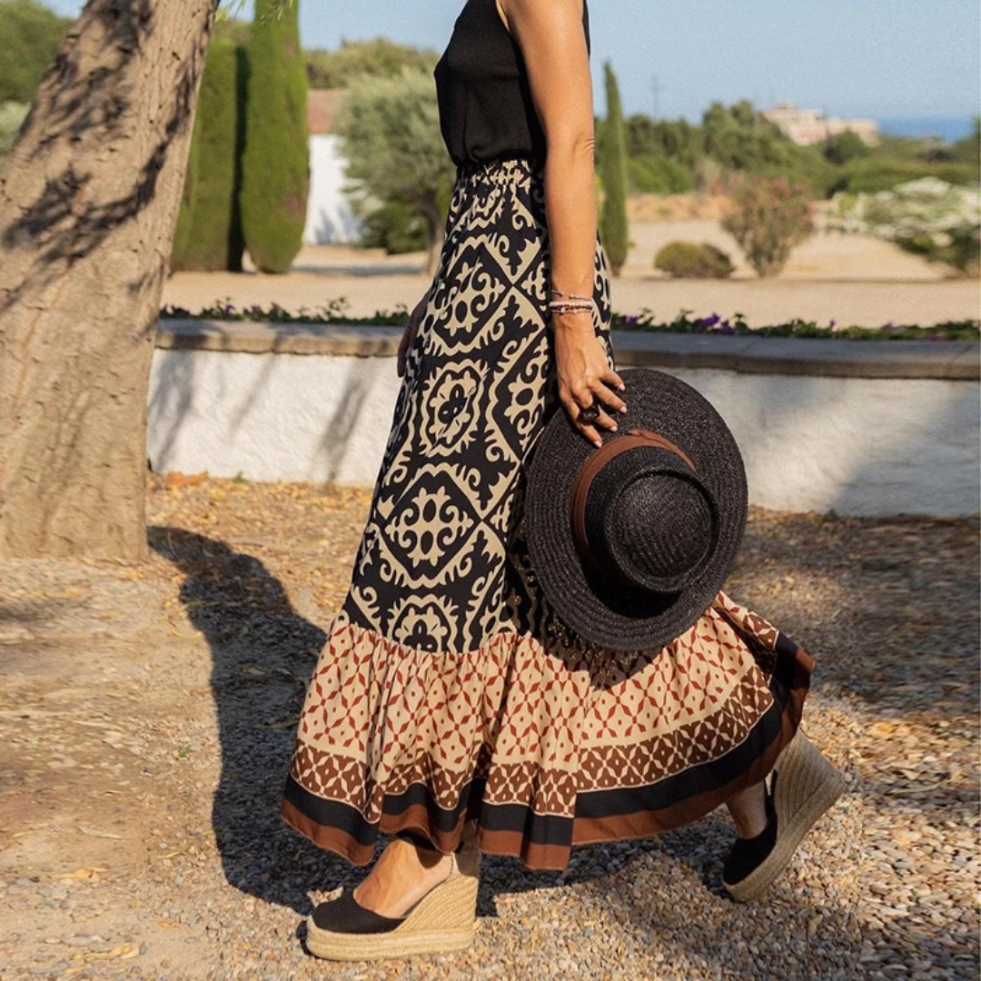 Aliams | Rock Trendiger Geometrischer High-Waist-Rock für Lässiges Tragen