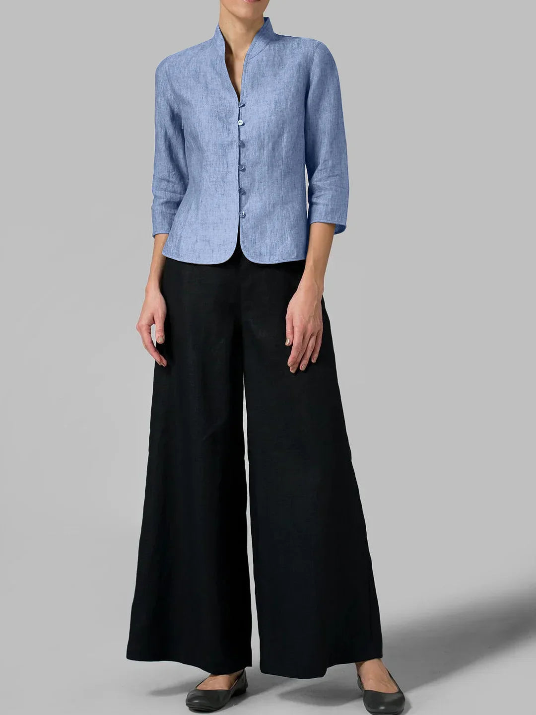 Aliams | Stylische Bluse mit Stehkragen für Damen