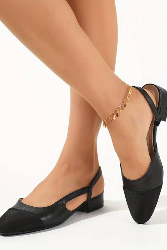 Aliams | Slingback Ballerinas In Beige & Schwarz Klassischer Chic