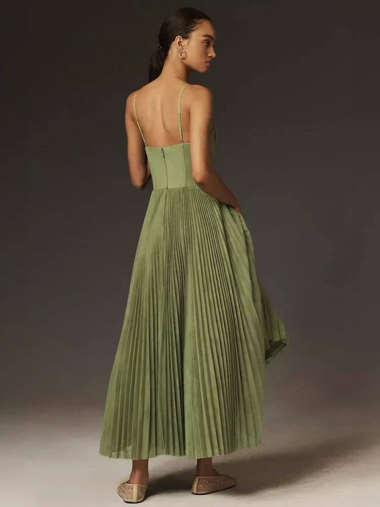 Aliams | Leben Midi Kleid Plissierter Tüll mit Bustier