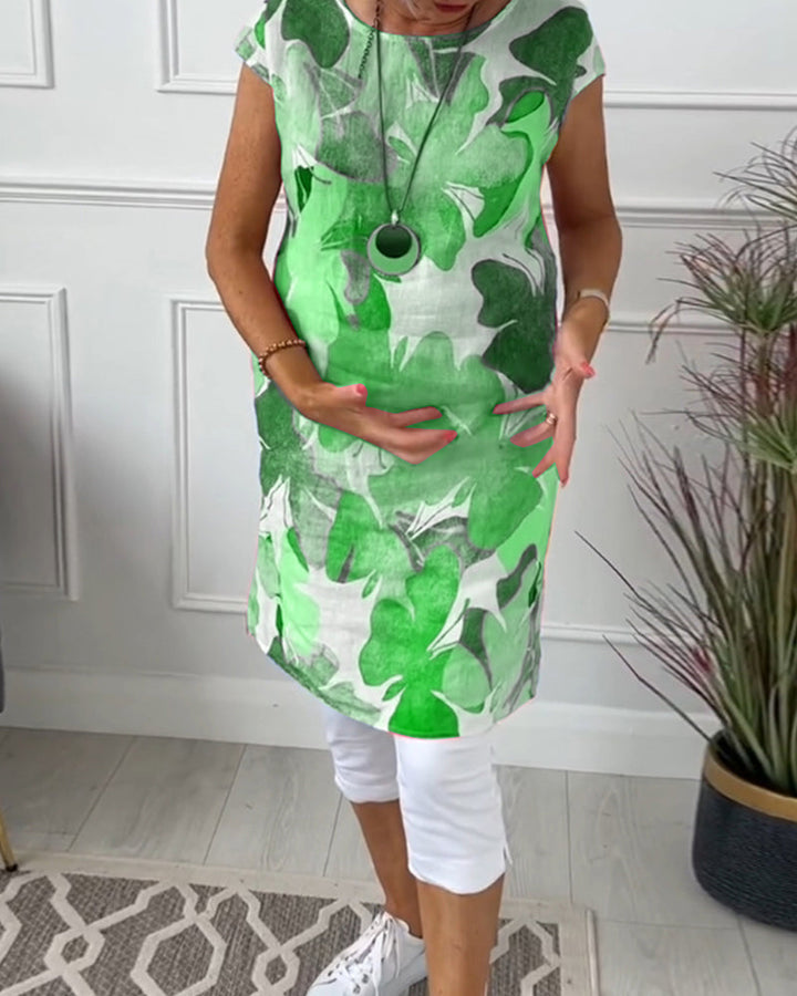 Aliams | Lässiges Longtop mit Farbenfrohem Blumenprint