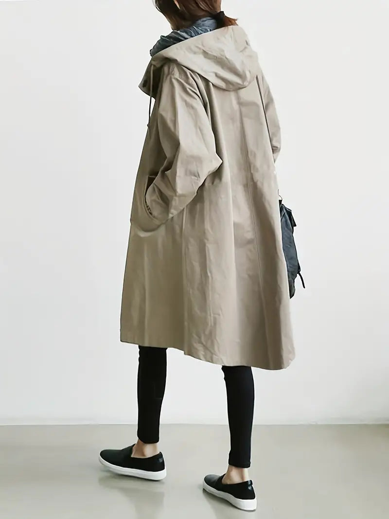 Aliams | Trenchcoat mit Kapuze und Kordelzug