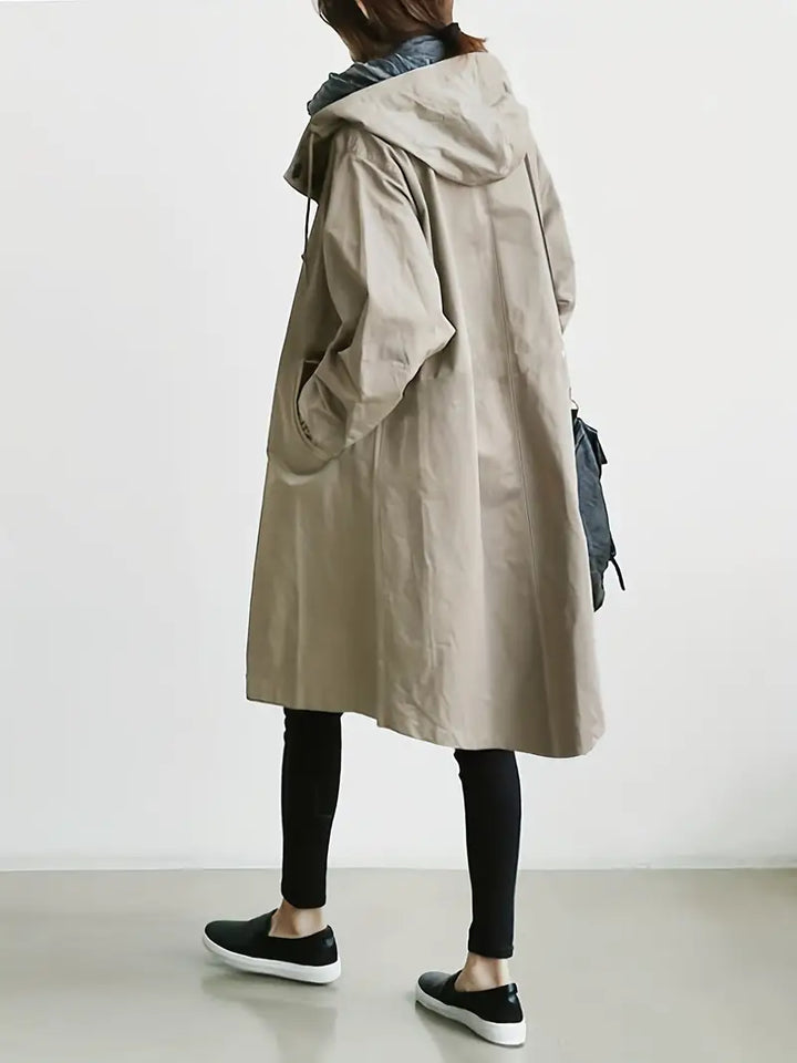 Aliams | Trenchcoat mit Kapuze und Kordelzug