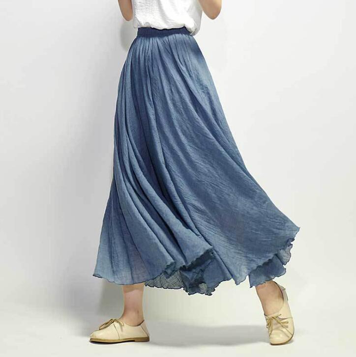 Aliams | Lässig Fallender Boho Maxi Rock für Damen