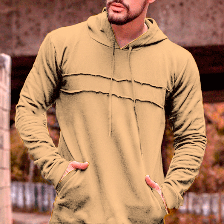Herren Sportlicher Kapuzenpullover mit innovativem Design und praktischen Taschen Aliams