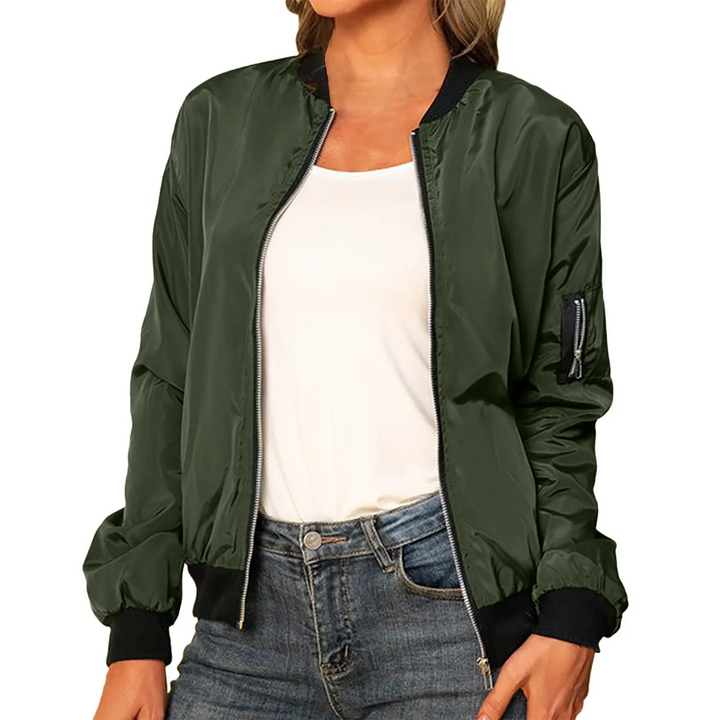Aliams | Klassisches Lässiges Bomberjacke Damen