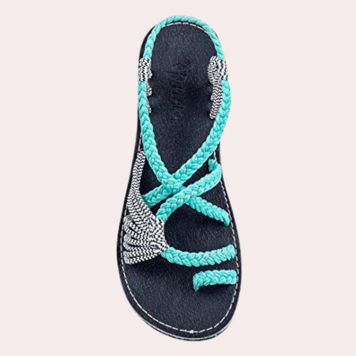 Aliams | Leichte Flache Riemchensandalen mit Offenem Zehendesign für Komfort