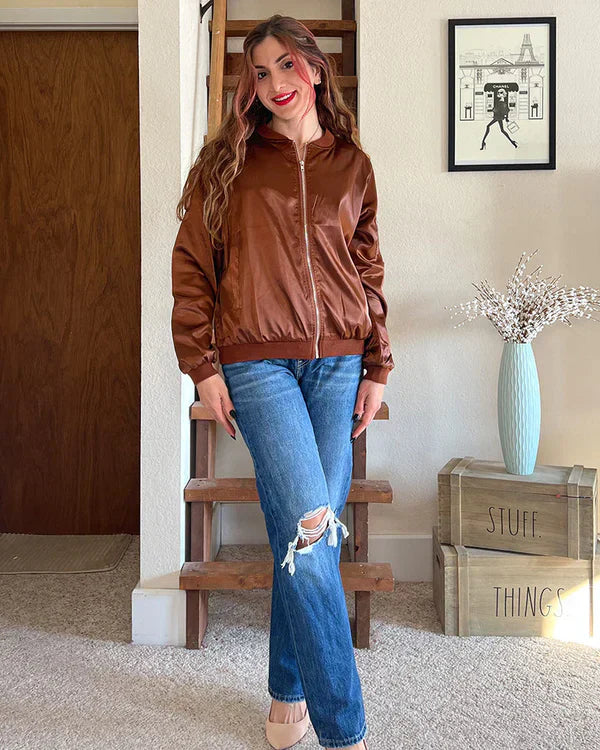 Aliams | Stilvolle Klassische Bomberjacke mit Taschen Perfekt für Jede Gelegenheit