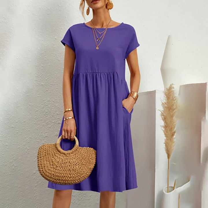 Aliams | Kleid mit Rundhalsausschnitt Aus Baumwolle