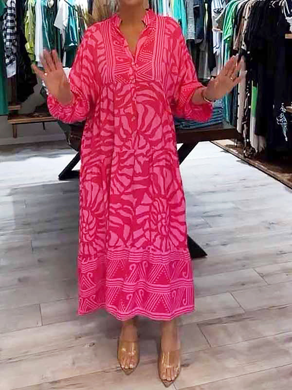 Aliams | Stilvolles Maxikleid mit Wirbel und Zickzackmuster für Damen