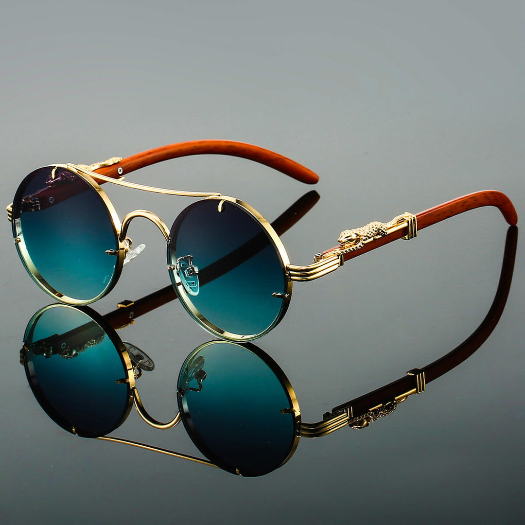 Aliams | Ovale Retro Sonnenbrille Aus Metall