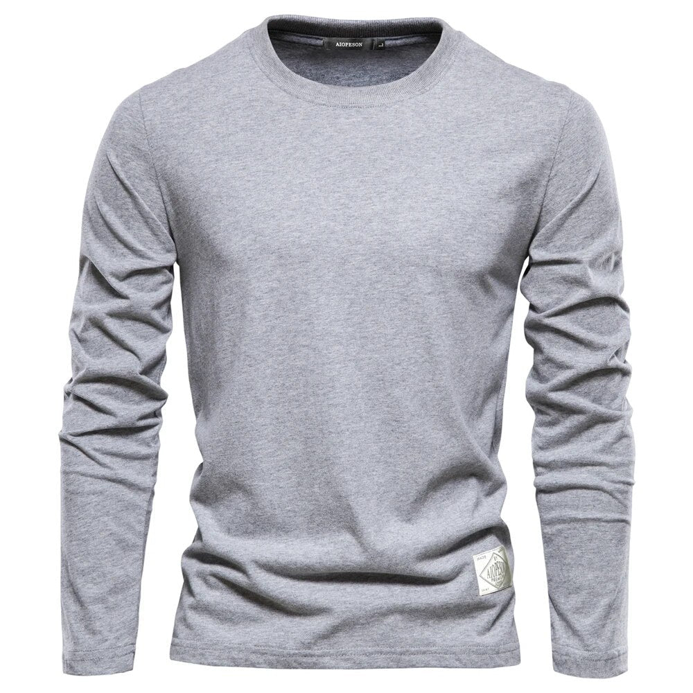 Aliams | Langärmeliges T-Shirt mit O-Ausschnitt