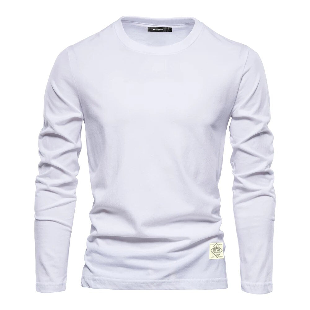 Aliams | Langärmeliges T-Shirt mit O-Ausschnitt