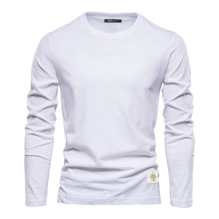 Aliams | Langärmeliges T-Shirt mit O-Ausschnitt