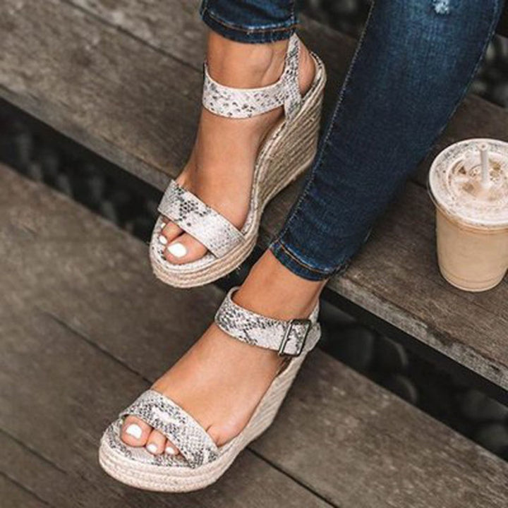 Aliams | Keilsandalen Elegante Frauenschuhe mit Gürtel