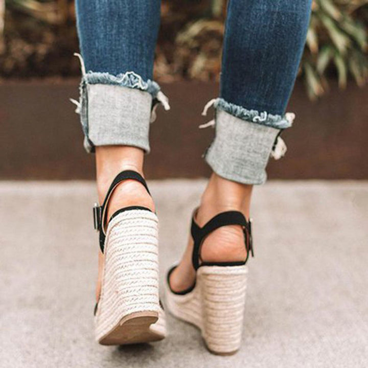 Aliams | Keilsandalen Elegante Frauenschuhe mit Gürtel