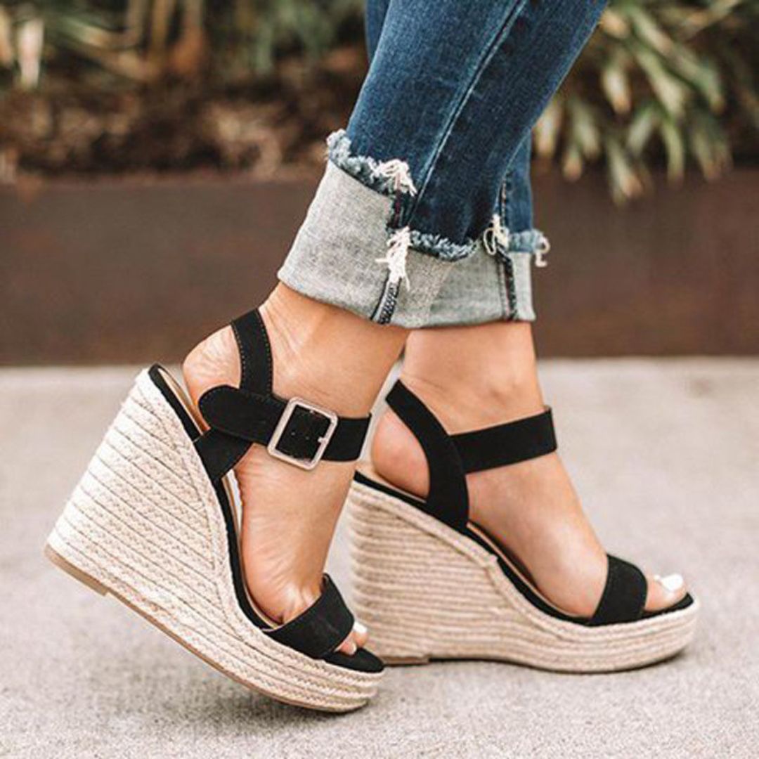 Aliams | Keilsandalen Elegante Frauenschuhe mit Gürtel