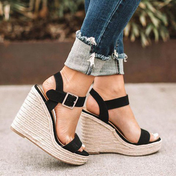 Aliams | Keilsandalen Elegante Frauenschuhe mit Gürtel