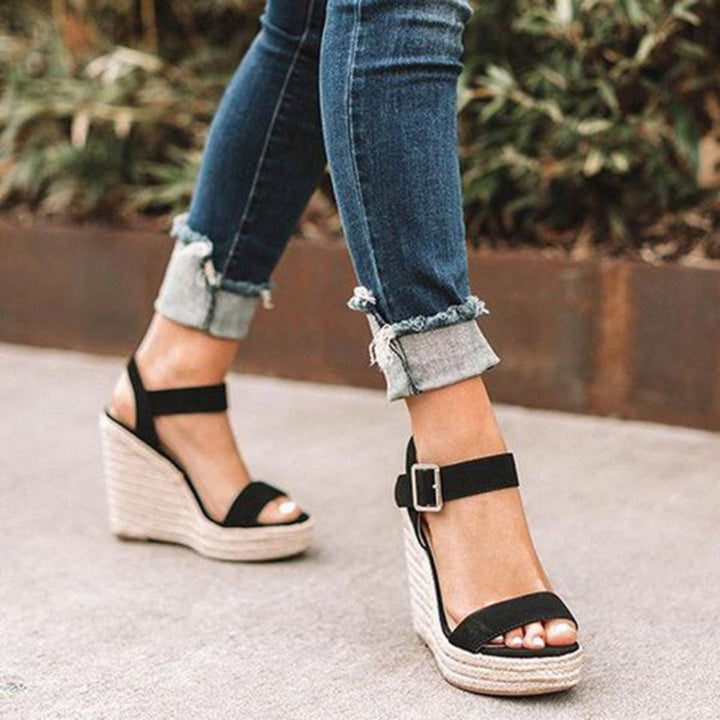 Aliams | Keilsandalen Elegante Frauenschuhe mit Gürtel