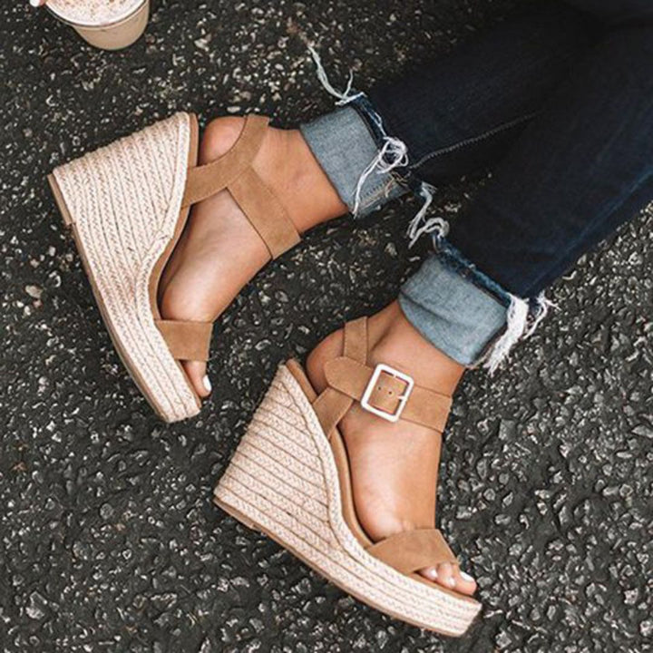 Aliams | Keilsandalen Elegante Frauenschuhe mit Gürtel