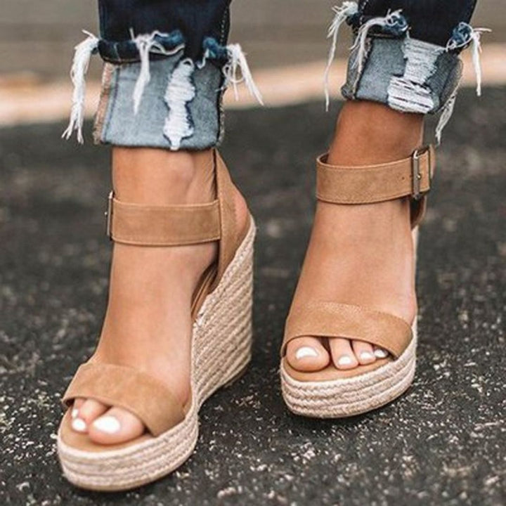 Aliams | Keilsandalen Elegante Frauenschuhe mit Gürtel
