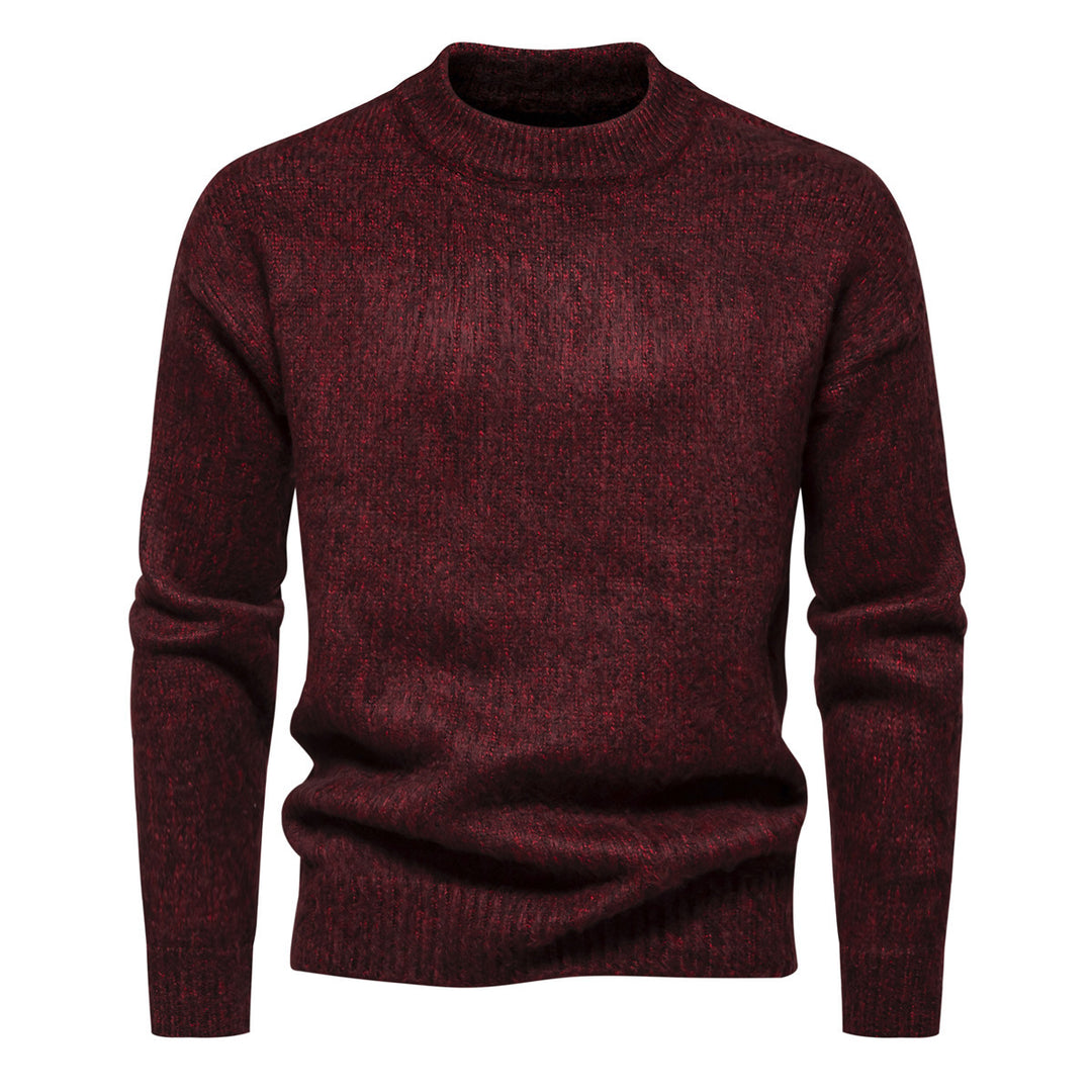 Herren Strickpullover mit hohem Kragen und strukturierter Oberfläche Aliams
