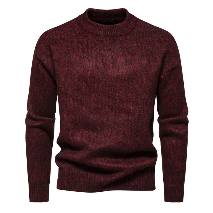 Herren Strickpullover mit hohem Kragen und strukturierter Oberfläche Aliams