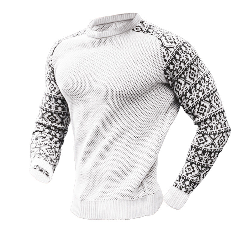 Herren Strickpullover mit grafischem Muster und strukturiertem Design Aliams