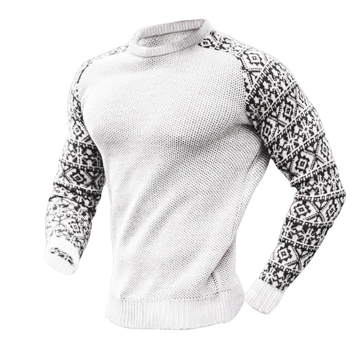 Herren Strickpullover mit grafischem Muster und strukturiertem Design Aliams
