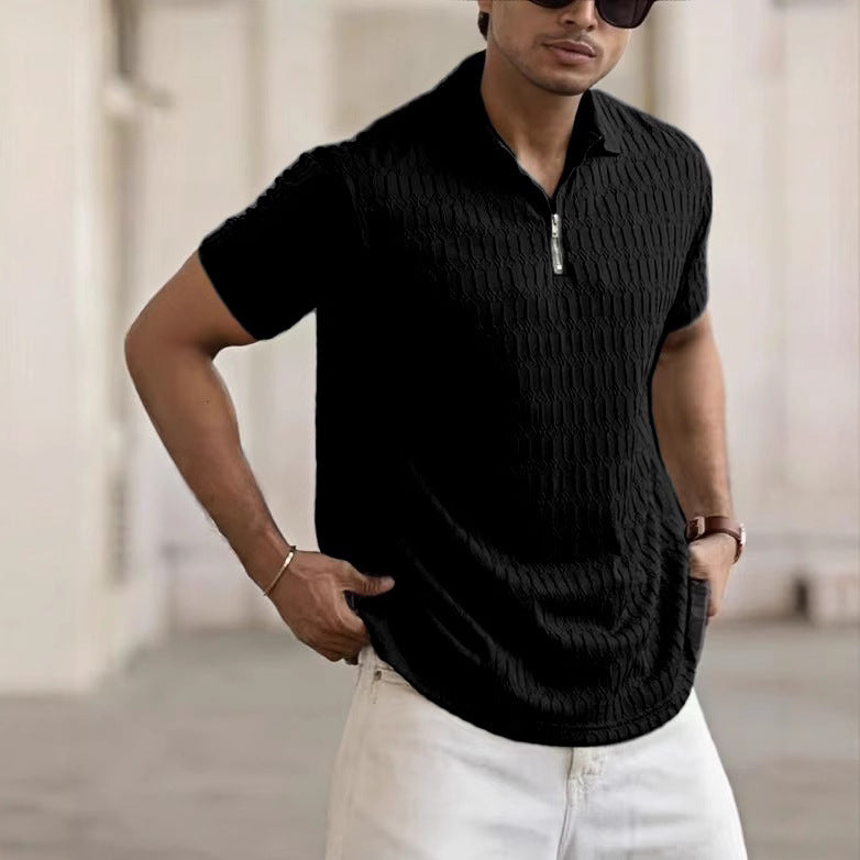 Herren Struktur Polo Shirt Aliams