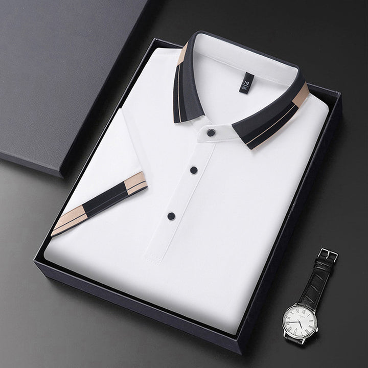 Herren stilvolles Poloshirt mit modernem Kragen und eleganten Akzenten Aliams