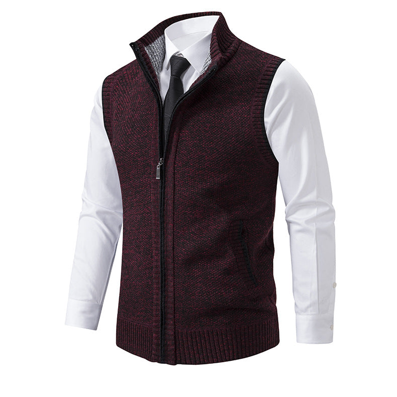 Herren Strickweste mit Reißverschluss und strukturiertem Design Aliams