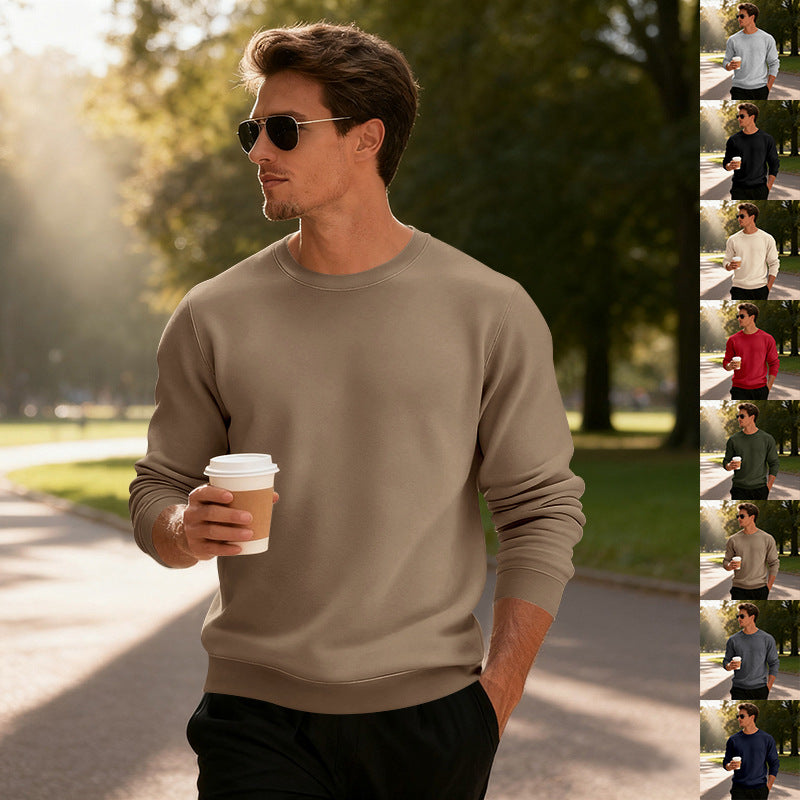 Herren Sportlicher Rundhalspullover Aliams