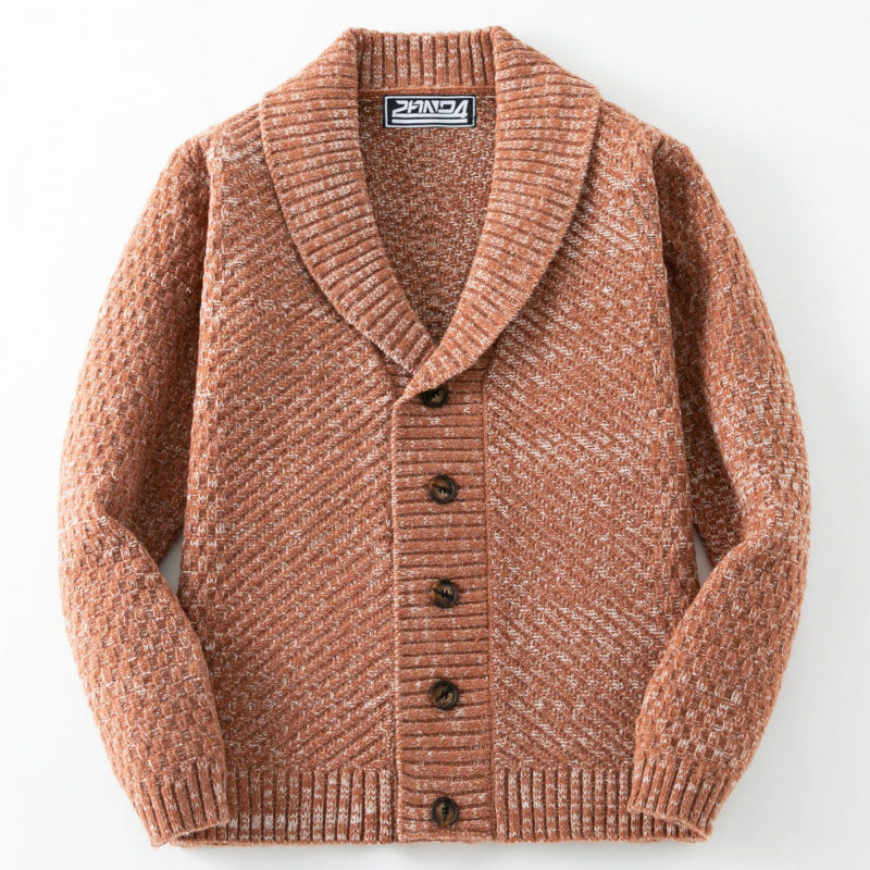 Herren Strickjacke mit modernem Zopfmuster und Knopfdetails Aliams