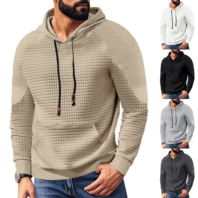 Herren strukturierter Kapuzenpullover mit modernem Design und praktischen Taschen Aliams