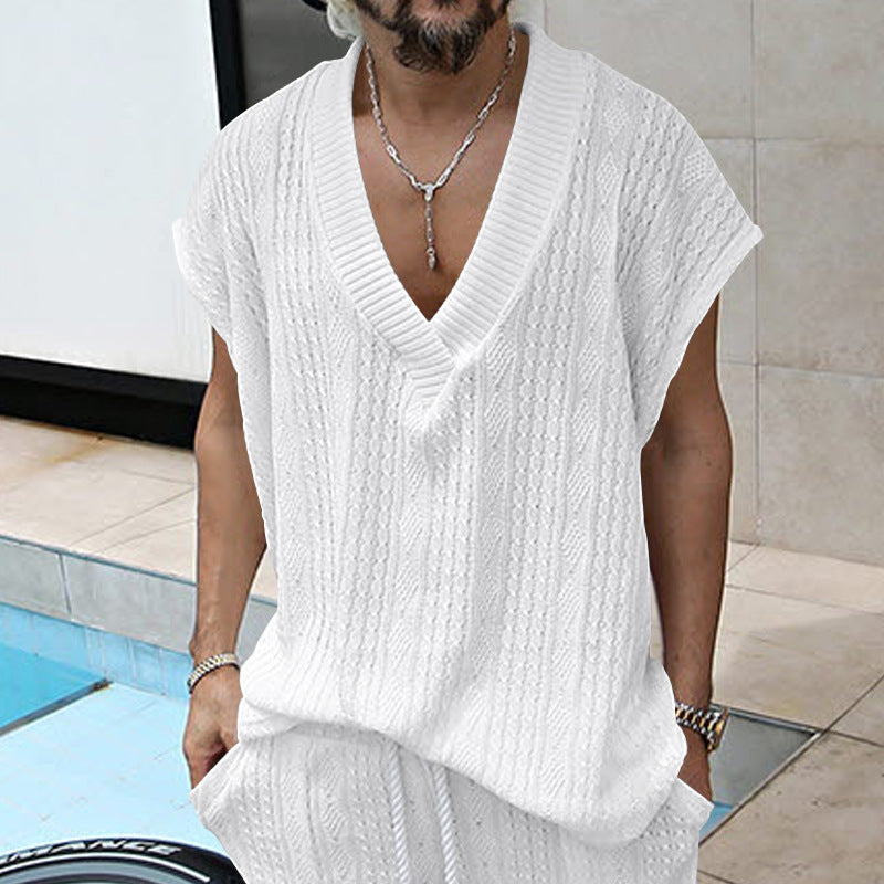 Herren Stricktop mit V-Ausschnitt Aliams
