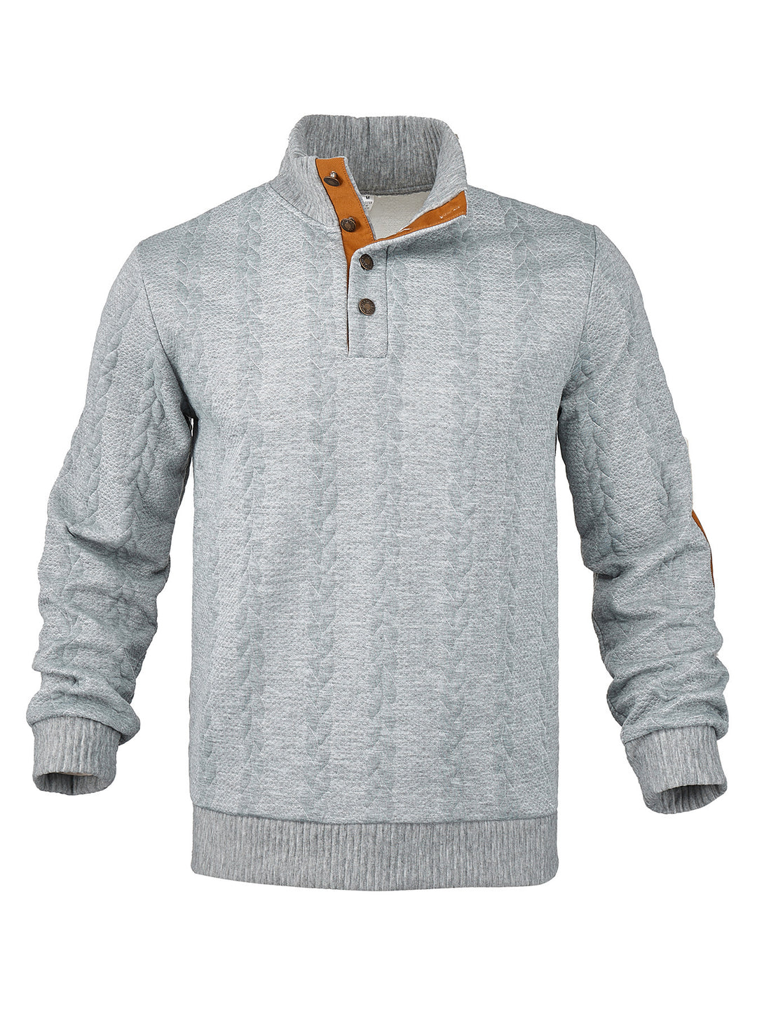 Herren Strickpullover mit hohem Kragen und strukturierter Oberfläche Aliams
