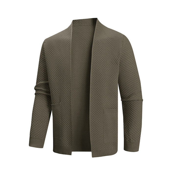 Herren Strickjacke mit offenem Kragen Aliams