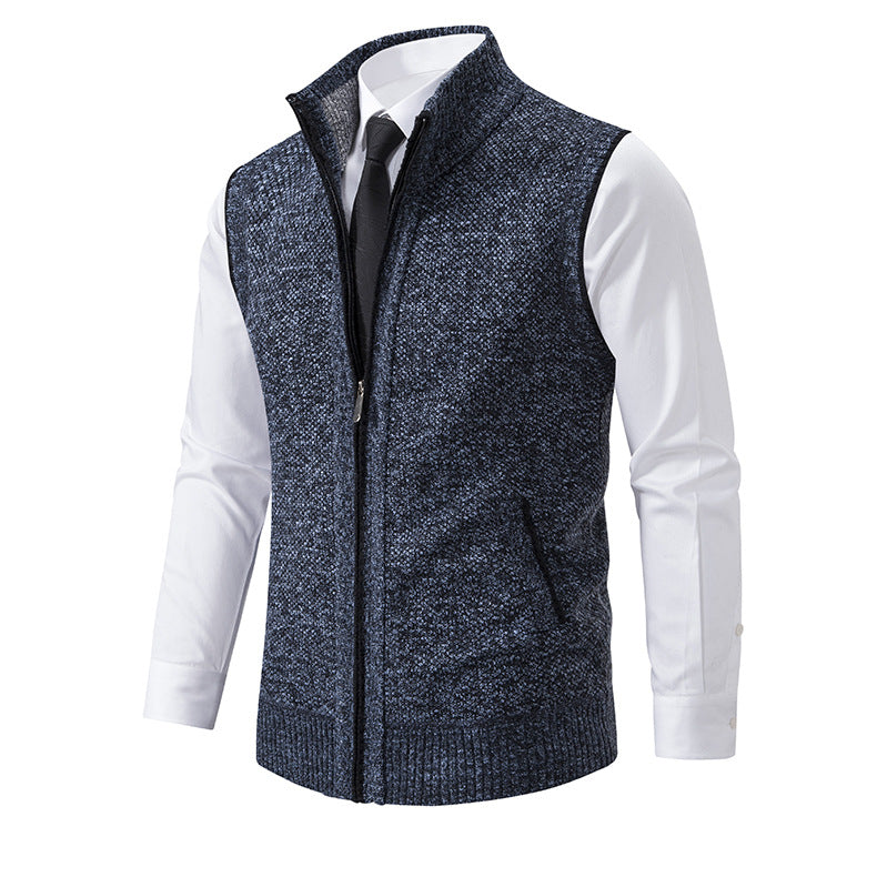 Herren Strickweste mit Reißverschluss und strukturiertem Design Aliams