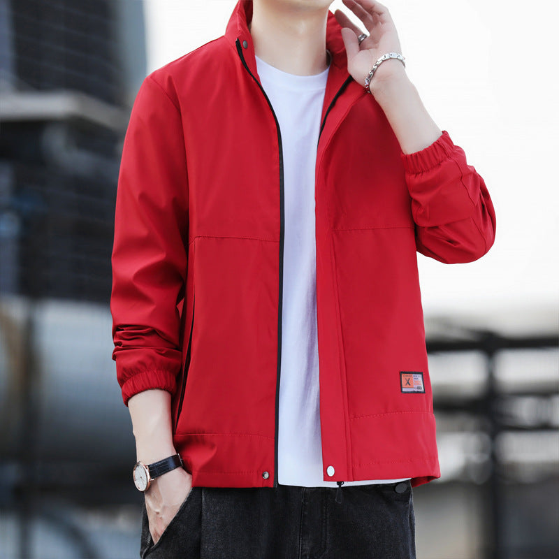 Herren winddichte Freizeitjacke mit atmungsaktiven Einsätzen und praktischen Taschen Hedi-Mode