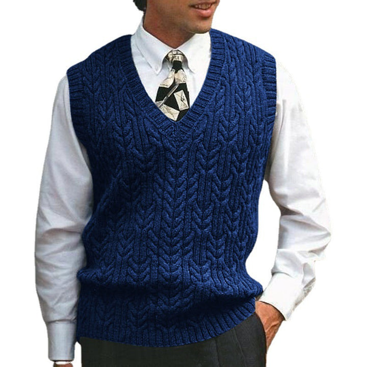 Herren Strickweste im modischen Zopfdesign Aliams