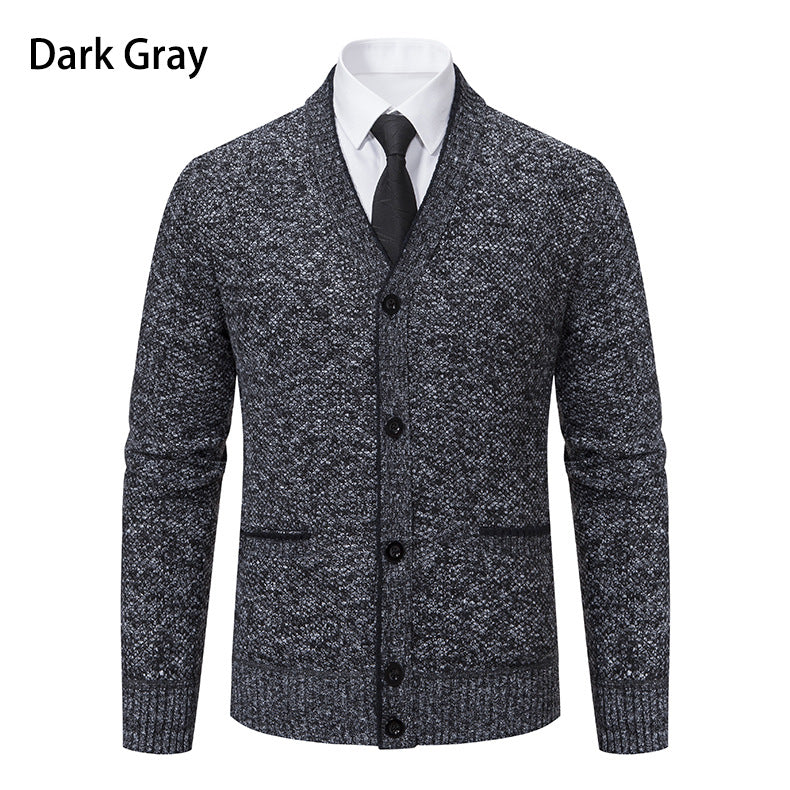 Herren Strickjacke mit V-Ausschnitt und eleganten Details Aliams