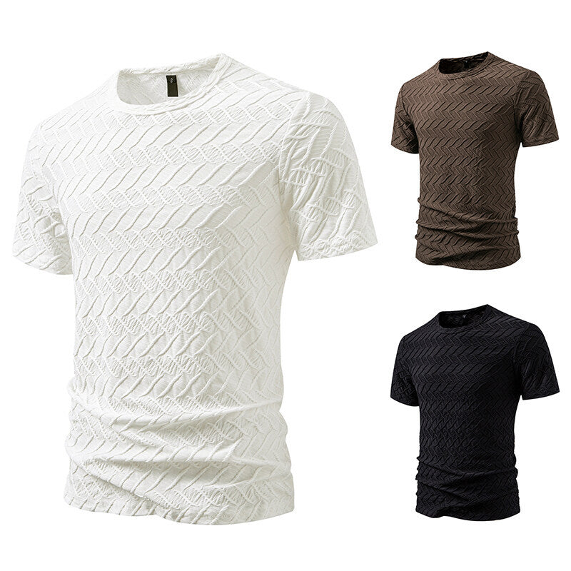 Herren Strukturiertes Kurzarmshirt mit modernem Design Aliams