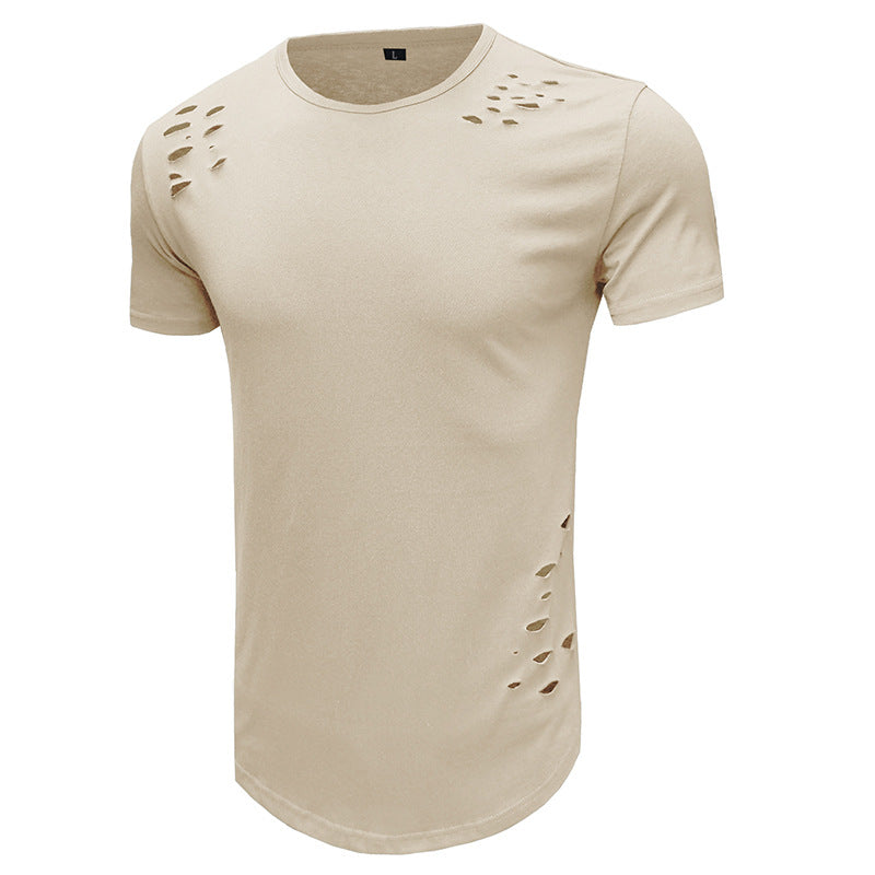 Herren Trendiges T-Shirt mit einzigartigen Cut-Outs Aliams