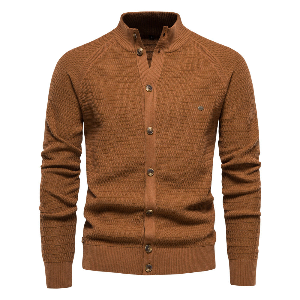 Herren Strickjacke mit modernem Zipper und stilvollen Knopfdetails Aliams