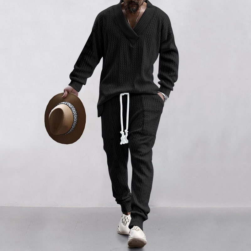 Herren Strickjacke und Hose Set Aliams