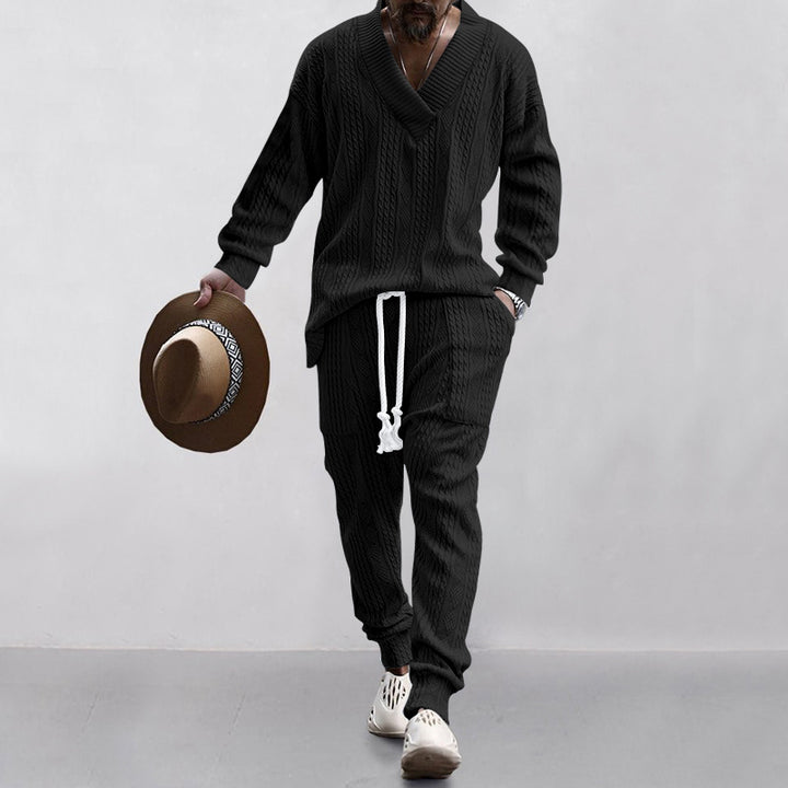 Herren Strickjacke und Hose Set Aliams