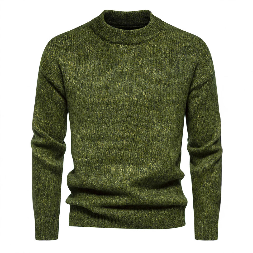 Herren Strickpullover mit hohem Kragen und strukturierter Oberfläche Aliams