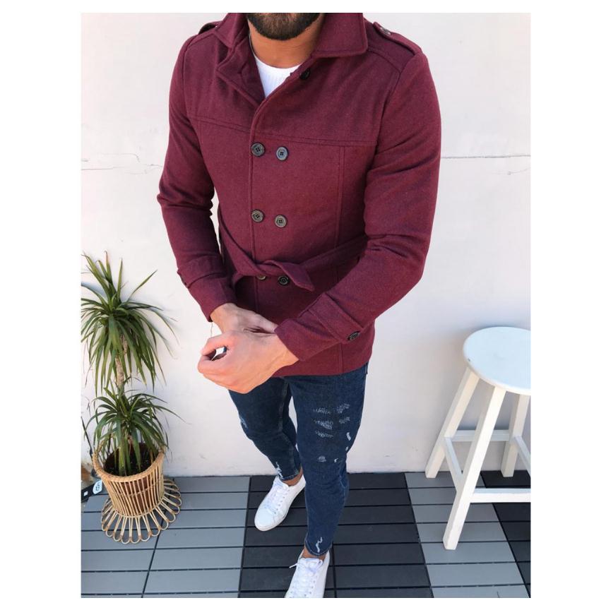Herren Mantel mit doppelter Knopfreihe Aliams