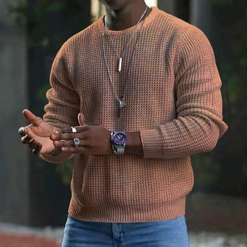 Herren strukturierter Strickpullover aus weichem Material Aliams